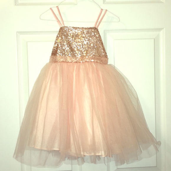 rose gold toddler dress
